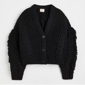 H&M Fringe-Trimmed Cardigan Sweater